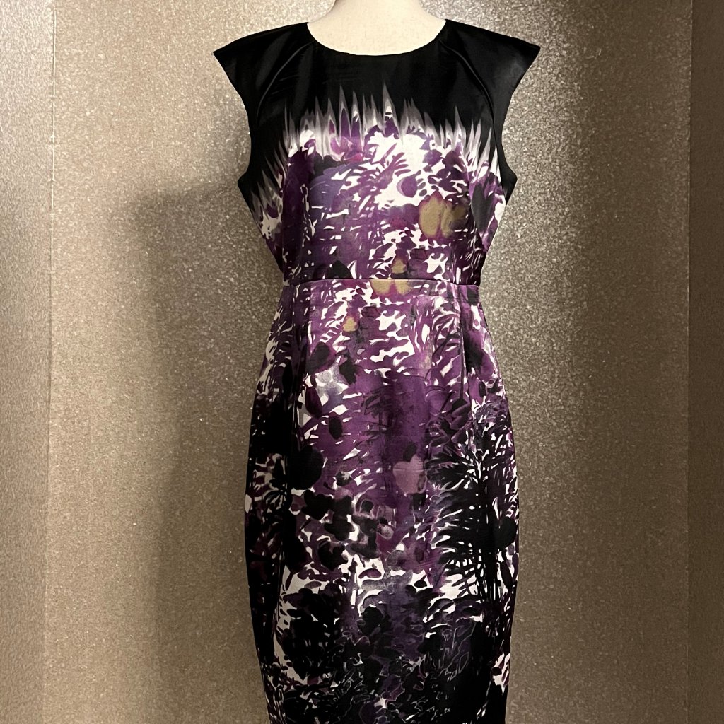 Tahari, **Size 8**, Black & Purple